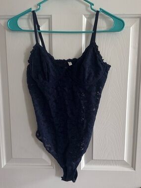 Lace Bodysuit Cami - Navy Blue Women’s